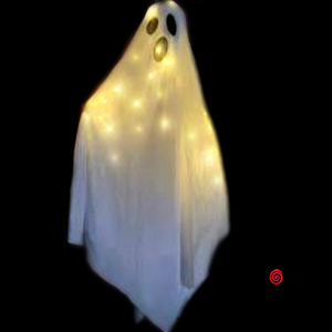 MUECO FANTASMA LUMINOSO HALLOWEEN 20 LUCES 70 CM X 1